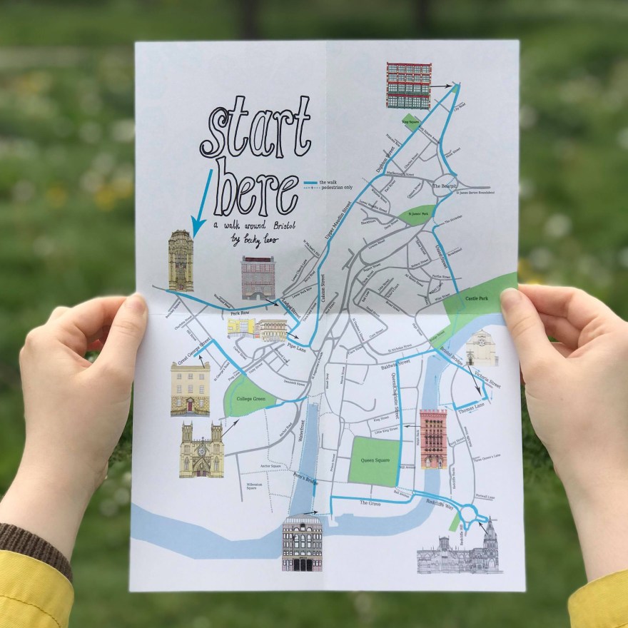 Start Here Map, Bristol Walking Guide, Becky Lees