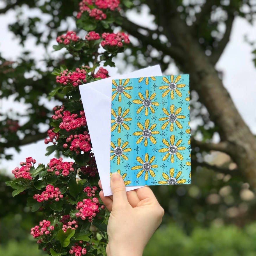 Sycamore Petals Note Card, Becky Lees