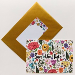 Address Label and Save the Date, by Becky Lees