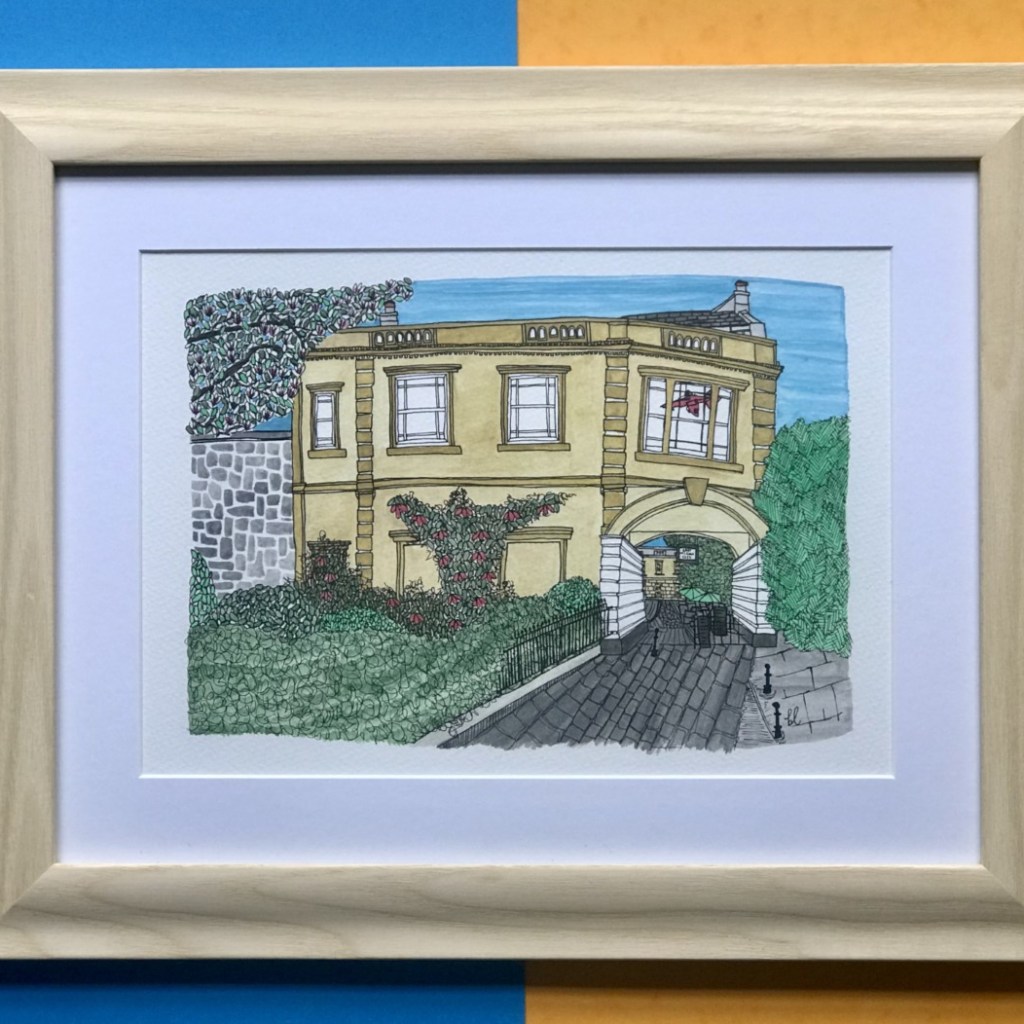 Bristol House Portrait Framed, by Becky Lees