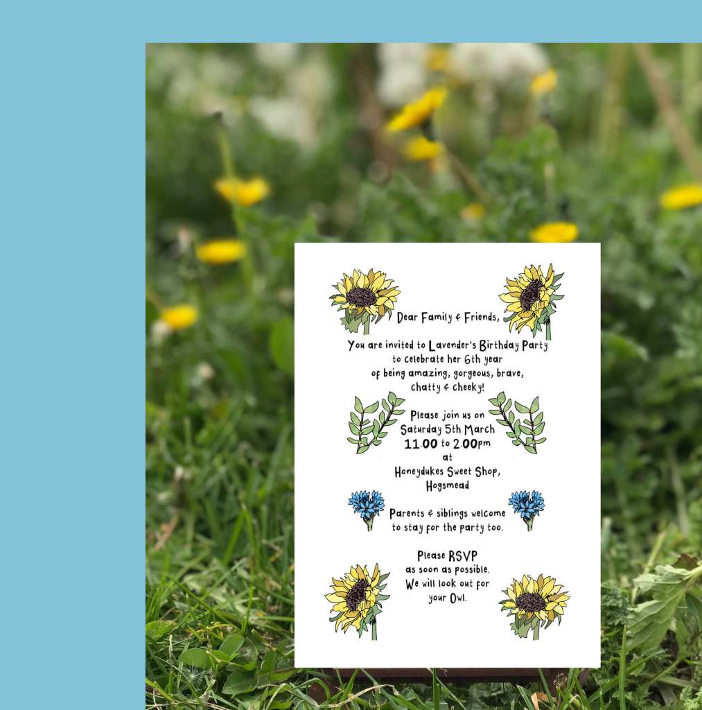 Birthday Part Invitation Design by Becky Lees