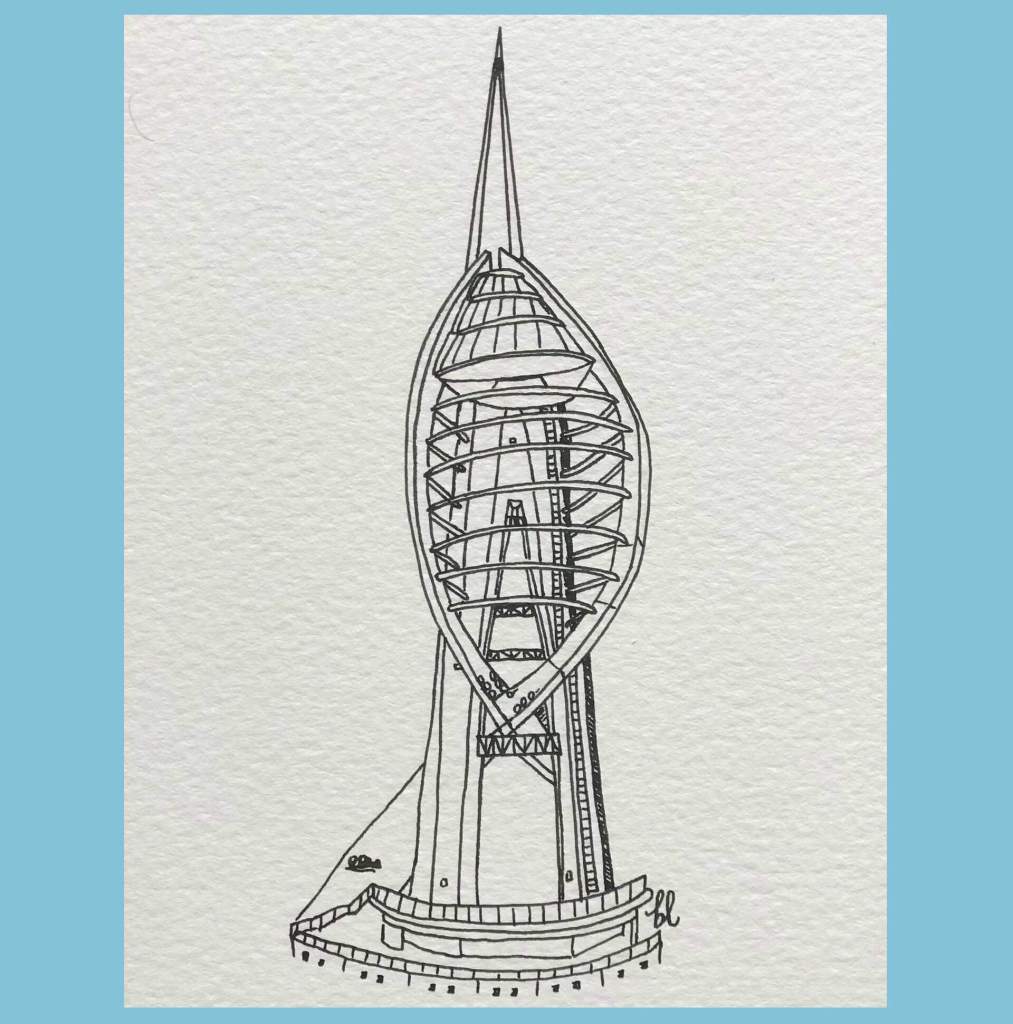 Spinnaker Tower, Portsmouth - Building Illustration by Becky Lees